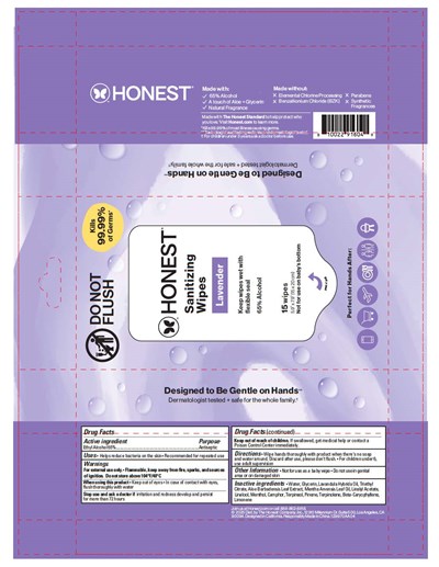 Sanitizing Wipes Lavender Pdp 15ct (Lavender Sani Wipes 15ct)